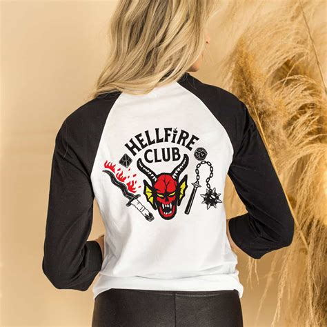 Hellfire Club Baseball T Shirt Stranger Things T Shirts Nowstalgia