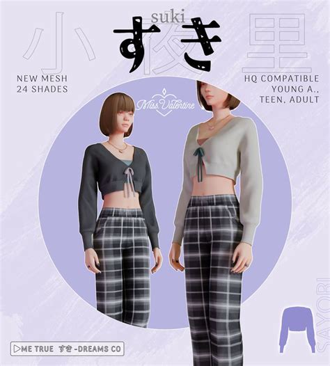 Sayori Top Missvalentine Sims 4 Mods Clothes Sims 4 Clothing Sims Mods