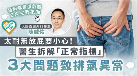 身體警號｜太長時間沒放屁要小心！ 醫生拆解「正常指標」3大問題致排氣異常 晴報 健康 腸胃保健 D230313