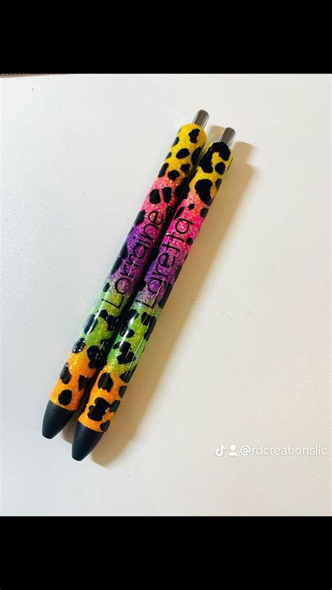 Neon Leopard Glitter Pen Teacher Appreciation Gift Ink Joy Gel Pen