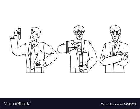 Scientist Man Royalty Free Vector Image VectorStock