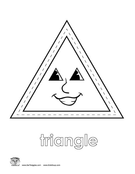 Triangle Coloring Sheet Worksheet For Pre K 1st Grade Lesson Planet