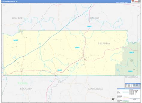 Maps of Escambia County Alabama - marketmaps.com