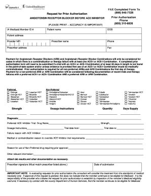 Fillable Online ARB Before ACEI PA Form NPI June15 Doc Fax Email Print