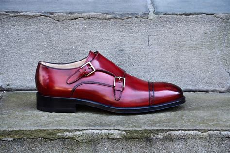 ANTIQUE RED DOUBLE MONK STRAP SHOES – Correspondent Shoes Store