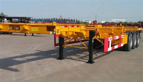 Cimc Tri Axle Foot Skeletal Trailer For Sale In Ghana