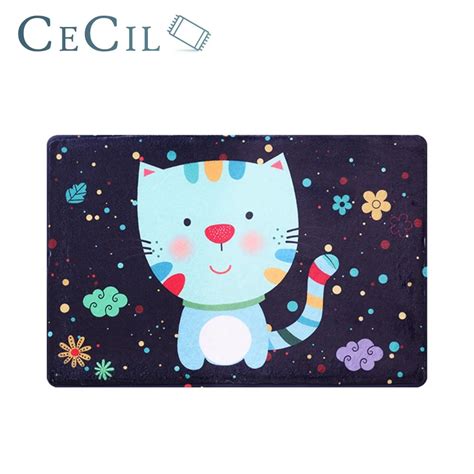 Cartoon Cat Floor Mats Door Mat Bathroom Anti Slip Bedroom Hairless Mat