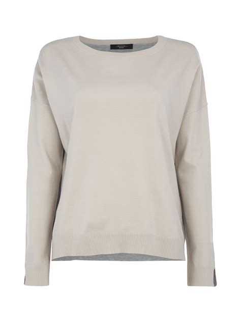 Weekend Max Mara Strickpullover Mit Berschnittenen Schultern Sand