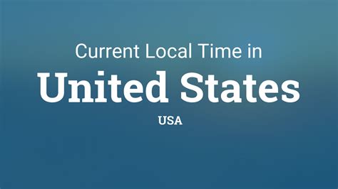 Current Local Time In United States Usa