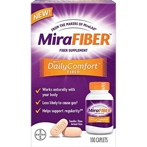 MiraLAX Mirafiber Caplets, 100 Count - Tanga