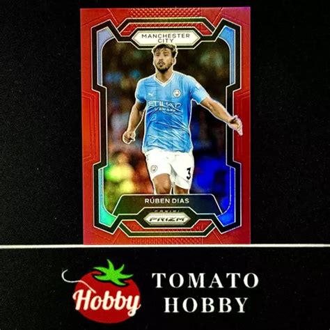 Panini Prizm Premier League Ruben Dias Refrattore Rosso Mci