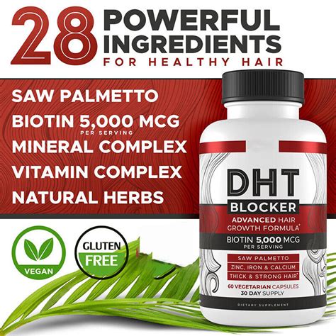 Dht Blocker With Biotin Boosts Hair Growth And New Follicle Growth Saw Palmetto Ebay