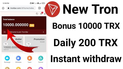 Tronbar New Tron Mining Trx Earning Site 2021 Sign Up Bonus 10000