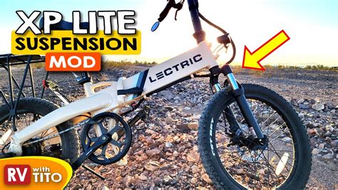 Add A Front Suspension To Lectric Xp Lite E Bike Rv With Tito Diy Youtube