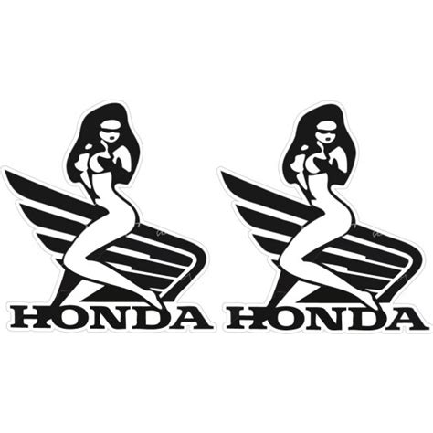 Honda Logo Wings Pin Up Stickers Decals Decalshouse