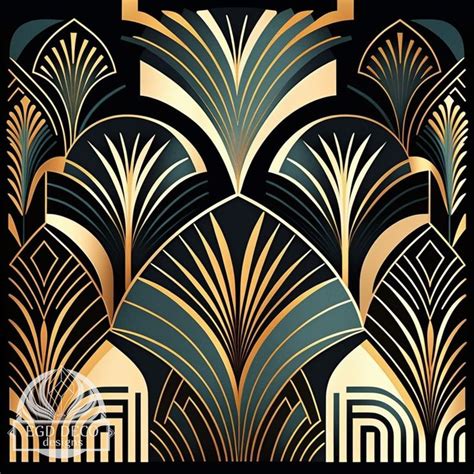 Art Deco Pattern Digital Design High Resolution For Printing