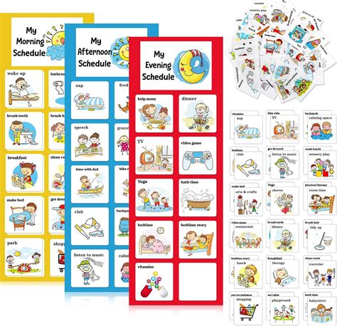 Piezas Horario Visual Diario Para Ni Ostabla De Tareas Del