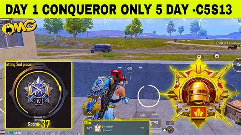 🇮🇳 Day 1 Platinum To Conqueror Rank Push Bgmi 5 Day Conqueror Tips