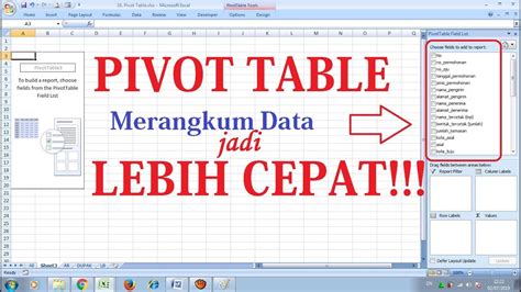 Belajar Excel Merangkum Data Cepat Dengan Pivot Table Youtube