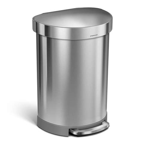 Simplehuman 60 Liter Semi Round Hands Free Kitchen Step Trash Can With