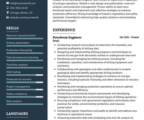 Petroleum Engineer Resume Sample in 2025 - ResumeKraft