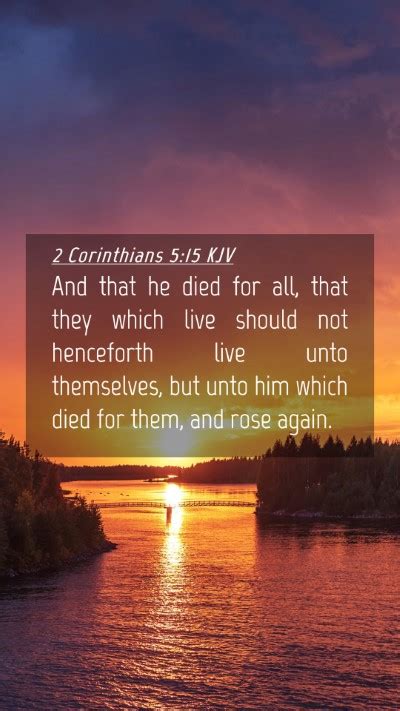 2 Corinthians 515 Kjv Mobile Phone Wallpaper And That He Died For