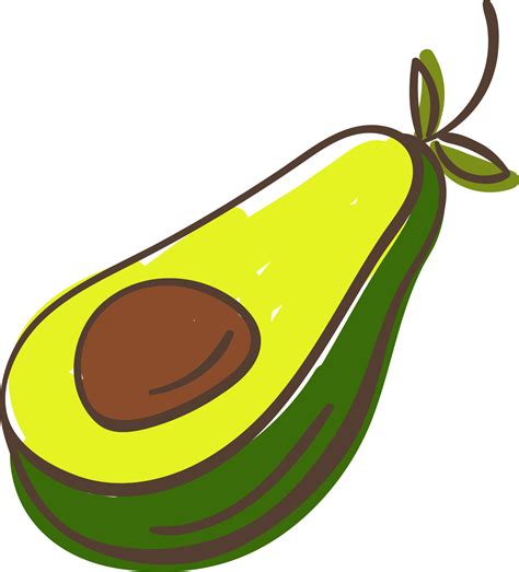 Dibujos Animados De Ilustraci N De Fruta De Aguacate Png