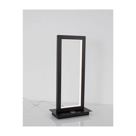 Lampa stołowa minimalistyczna Frame LED czarna na komodę