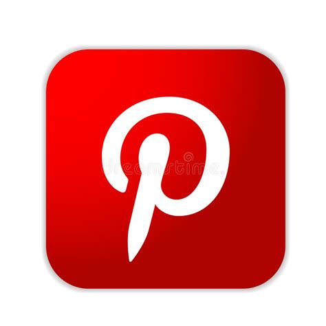 Pinterest Logo Icon In Red Social Media Icon Element Vector On White