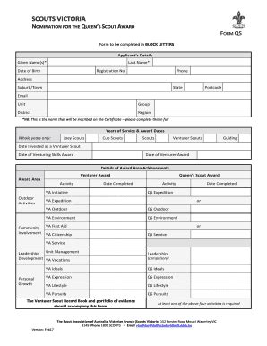 Fillable Online FORM QS Fax Email Print PdfFiller