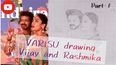 How To Draw Varisu Vijay With Rashmika Mandanna For First Single