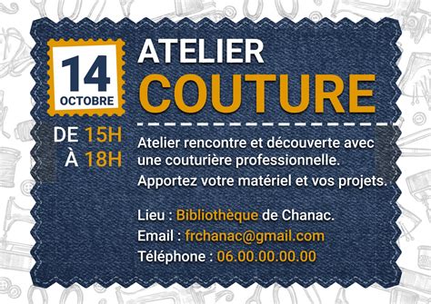 Des Cours De Couture Chanac Par Le Foyer Rural Mairie De Chanac