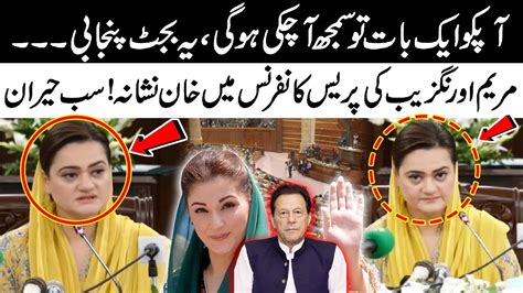 Criticism On Imran Khan Maryam Aurangzeb Post Budget Press Conference