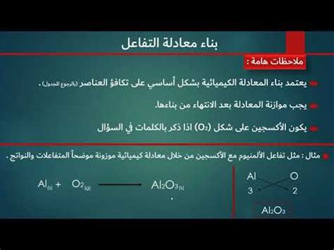 تفاعل الفلزات مع الأكسجين 4 بناء معادلة التفاعل- الكيمياء - منهاج الأردن - YouTube