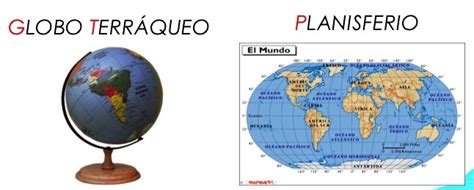 Diferencias entre globo terráqueo mapamundi y planisferio MapaMundi