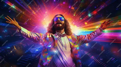 Premium Photo Word Disco Jesus Face Digital Art Painting Image Ai