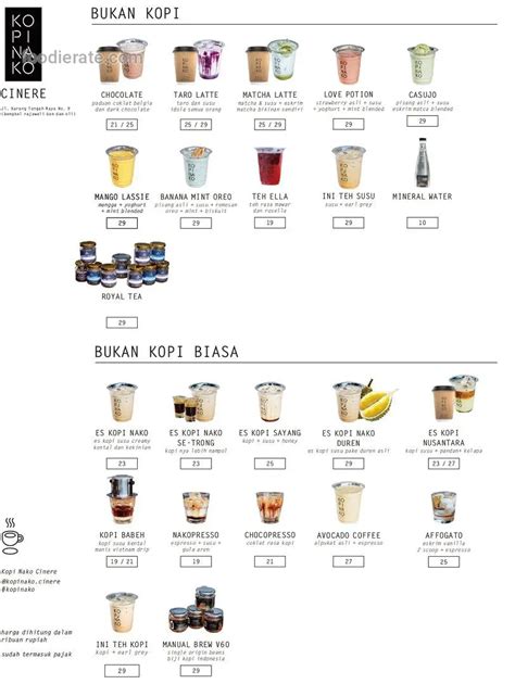 Kopi Nako Menu - Homecare24