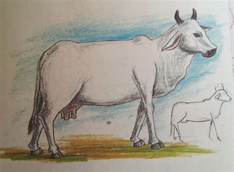 Cow Pencil Drawing