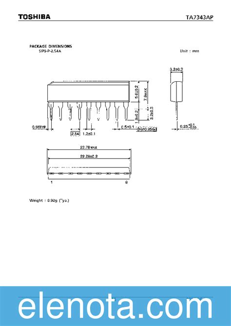 Ta Ap Datasheet Pdf Kb Toshiba Pobierz Z Elenota Pl