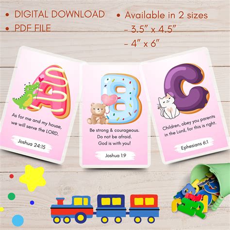 ABC Bible Verse Flash Card Printable ABC Bible Flashcards Kid S Daily