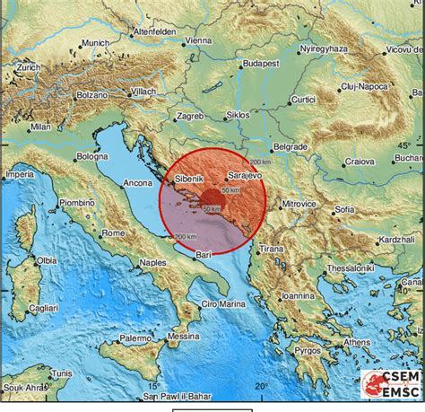 Zemljotres Pogodio Hercegovinu Epicentar Kod Stoca Bosnainfo