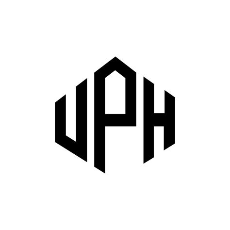 UPH letter logo design with polygon shape. UPH polygon and cube shape logo design. UPH hexagon ...