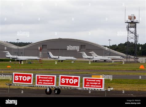 The Executive Jets Hangar At Tag Farnborough Airport Uk Stock Photo