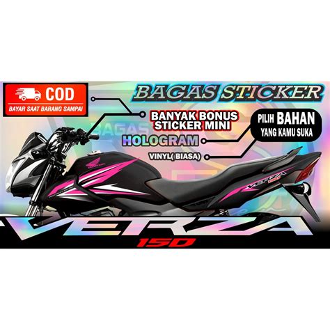 Jual Striping Verza HOLOGRAM Sticker Lis Striping Verza 150 Shopee