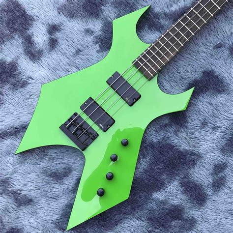 Custom Irregular Shape Body Bc Rch Style Electric Guitar In Green Color