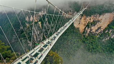 Bing Image Glass Footbridge In Zhangjiajie China Bing Wallpaper Gallery