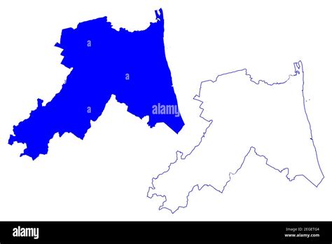 Provincia De Ravenna Italia República Italiana Región Emilia Romaña Mapa Ilustración