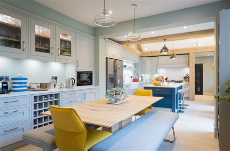 In Frame Painted Kitchen In Farrow Ball Pavilion Grey Stiffkey Blue