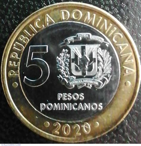 5 Pesos Dominicanos 2020, Republic - 2017- - Dominican Republic - Coin ...