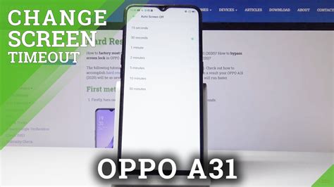 How To Set Up Screen Settings In Oppo A Change Screen